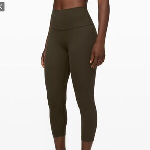 Lululemon hi-rise dark olive leggings